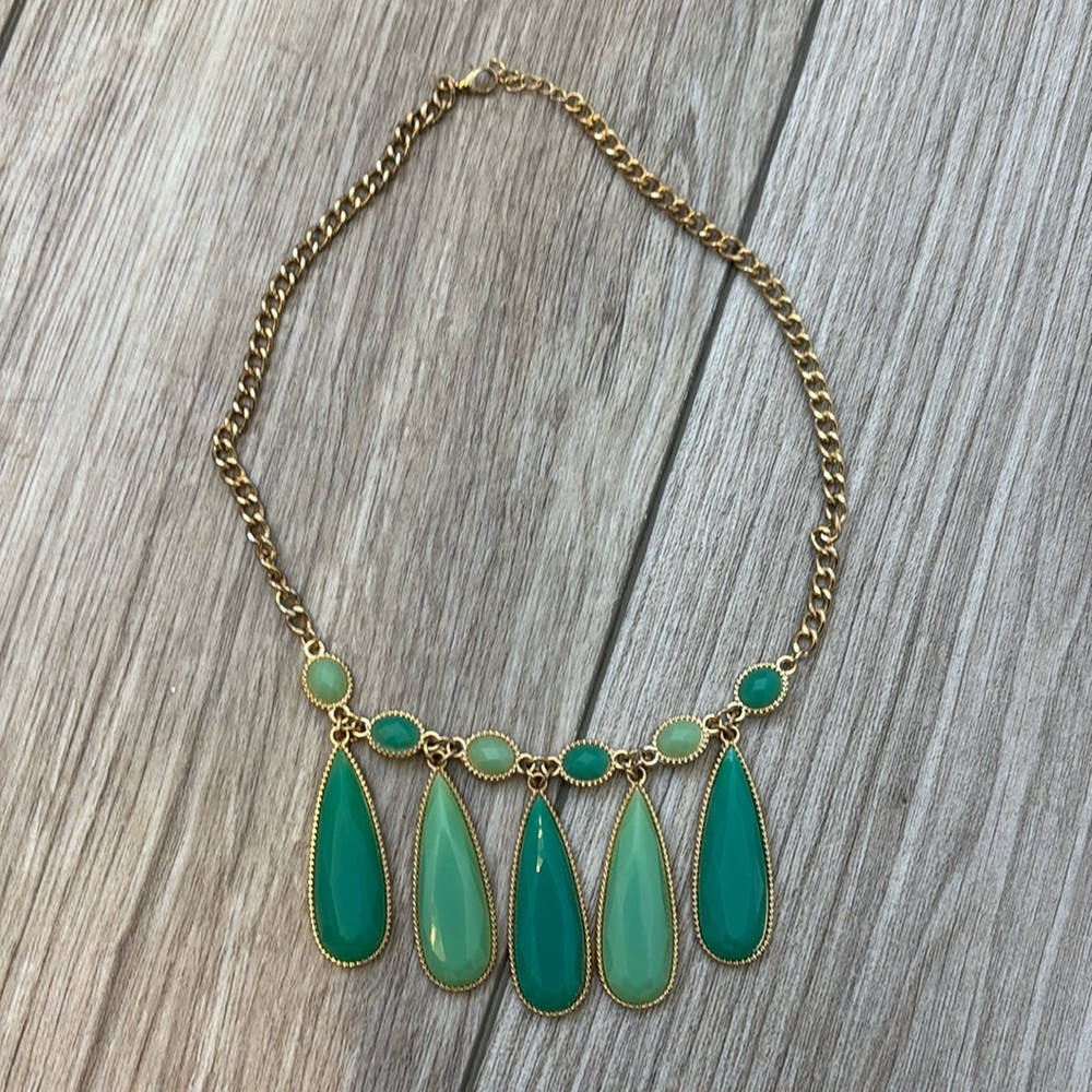 Beautiful teal and gold necklace